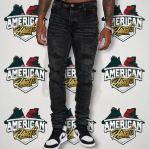 Ask About Me Stacked Skinny Jeans - Black