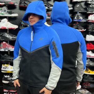 Poleron Nike Tech Blue Grey And Black
