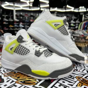 Jordan Retro 4 Lemon Twist White Grey PS